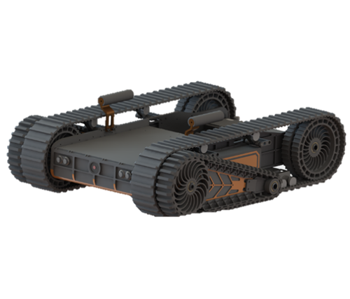 單擺臂履帶式機(jī)器人底盤