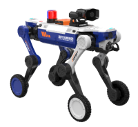 治安巡邏四足機(jī)器狗 （輪足，集成一體式遙控器+對講照明+警示燈+自主跟隨）